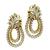 Marquise Baguette and Round Cut Diamond 18k Yellow Gold Earrings