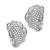 Baguette and Round Cut Diamond 14k White Gold Earrings