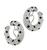 Round Cut Diamond Onyx Platinum Earrings