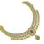 Rose Cut Diamond Emerald Ruby 22k Yellow Gold Necklace