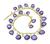 Pear Shape Amethyst and Peridot 18k Yellow Gold Necklace