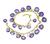18k Gold Amethyst Peridot Necklace