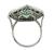 Platinum Diamond Ruby Aquamarine Ring