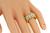 Baguette and Round Cut Diamond 18k Yellow Gold Ring