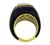 18k Yellow Gold Onyx Ruby Blue Topaz Ring