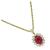 Ruby Diamond Gold Pendant Necklace