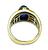 18k Gold Sapphire Emerald Diamond Ring