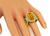 Oval Cut Citrine Round Cut Diamond 14k Yellow Gold Bangle and Ring Set