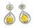 18k Gold Citrine Diamond Earrings