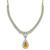 Estate 8.00ct Citrine 5.00ct Diamond Gold Necklace