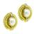 Princess Cut Diamond Pearl 18k Yellow Gold Earrings by David Yurman