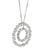 Round Cut Diamond 14k White Gold Pendant Necklace