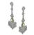 Pear Shape Fancy Yellow Diamond Round Cut Diamond 18k White Gold Chandelier Earrings