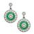 Estate 1.65ct Diamond Emerald Earrings