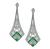 Estate 1.32ct Diamond Emerald Chandelier Earrings