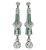 Diamond Emerald Platinum Earrings