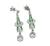 Platinum Diamond Emerald Earrings