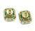 14k Gold Diamond Emerald Earrings