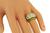 Baguette Cut Diamond Square Cut Emerald 18k Yellow Gold Ring