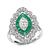 Vintage 1.03ct Diamond 0.58ct Emerald Gold Ring