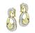 Round Cut Diamond Two Tone 18k Yellow and White Gold Earrings