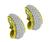 Round Cut Diamond 14k Yellow and White Gold Earrings