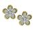 2.70ct Diamond Gold Flower Necklace and Earrings Set