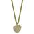 Round Cut Diamond 18k Yellow Gold Heart Pendant Necklace