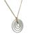 Round Cut Diamond 18k Yellow and Pink Gold Pendant Necklace