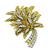 Estate 2.00ct Diamond Yellow and White Gold Pin