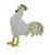 Diamond Gold Rooster Pin