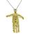 Diamond Ruby Gold Scarecrow Pin