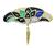 Estate Multi Color Gemstone 1.50ct Diamond Gold Pin