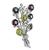 Estate 1.00ct Diamond Multi Color Gemstone Pin