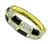 Estate 3.50ct Diamond Onyx Gold Bangle