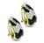 Round Cut Diamond Onyx 18k Yellow Gold Earrings