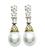 Estate 3.64ct Diamond Pearl Drop Earrings