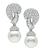 Estate 3.00ct Diamond Pearl Earrings