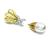 Round Cut Diamond Pearl 18k Yellow and White Gold Day and Night Earrings