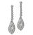 Marquise and Round Cut Diamond Platinum Drop Earrings