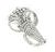 Round Cut Diamond Platinum Pin