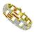 Estate 4.25ct Diamond 2.50ct Diamond Two Tone Gold Bracelet