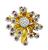 Estate Edwin Pearl 4.00ct Diamond 2.00ct Ruby Gold Flower Pin