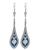 Estate 1.89ct Diamond 1.00ct Sapphire Gold Drop Earrings