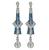 Art Deco Style 1.90cttw Diamond 0.83ct Sapphire Drop Earrings