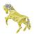 Two Tone 14k Yellow and White Gold Horse Pin