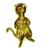 18k Gold Cat Pin