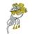 Fancy Intense Yellow and White Diamond Flower Pin