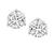 0.62ct and 0.58ct Round Cut Diamond 14k White Gold Studs Earrings