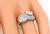 Pear and Baguette Cut Diamond Platinum Ring